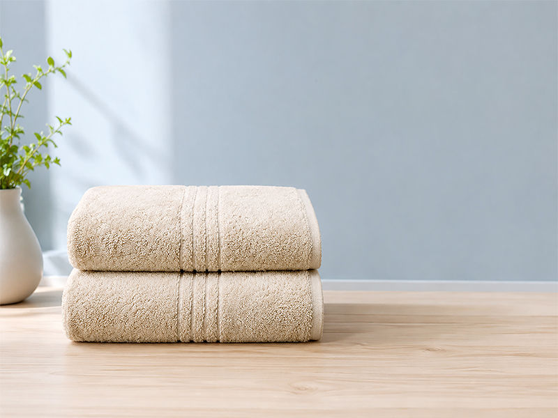 Hotel Collection 600GSM 50x90cms Hand Towels - 02 Pc Pack - Tapioca