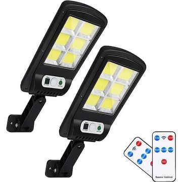 2 x Solar Street Lights Outdoor Remote Control Solar Parking Lot Lights