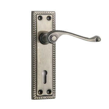 Georgian Door Handle, Antique Brass