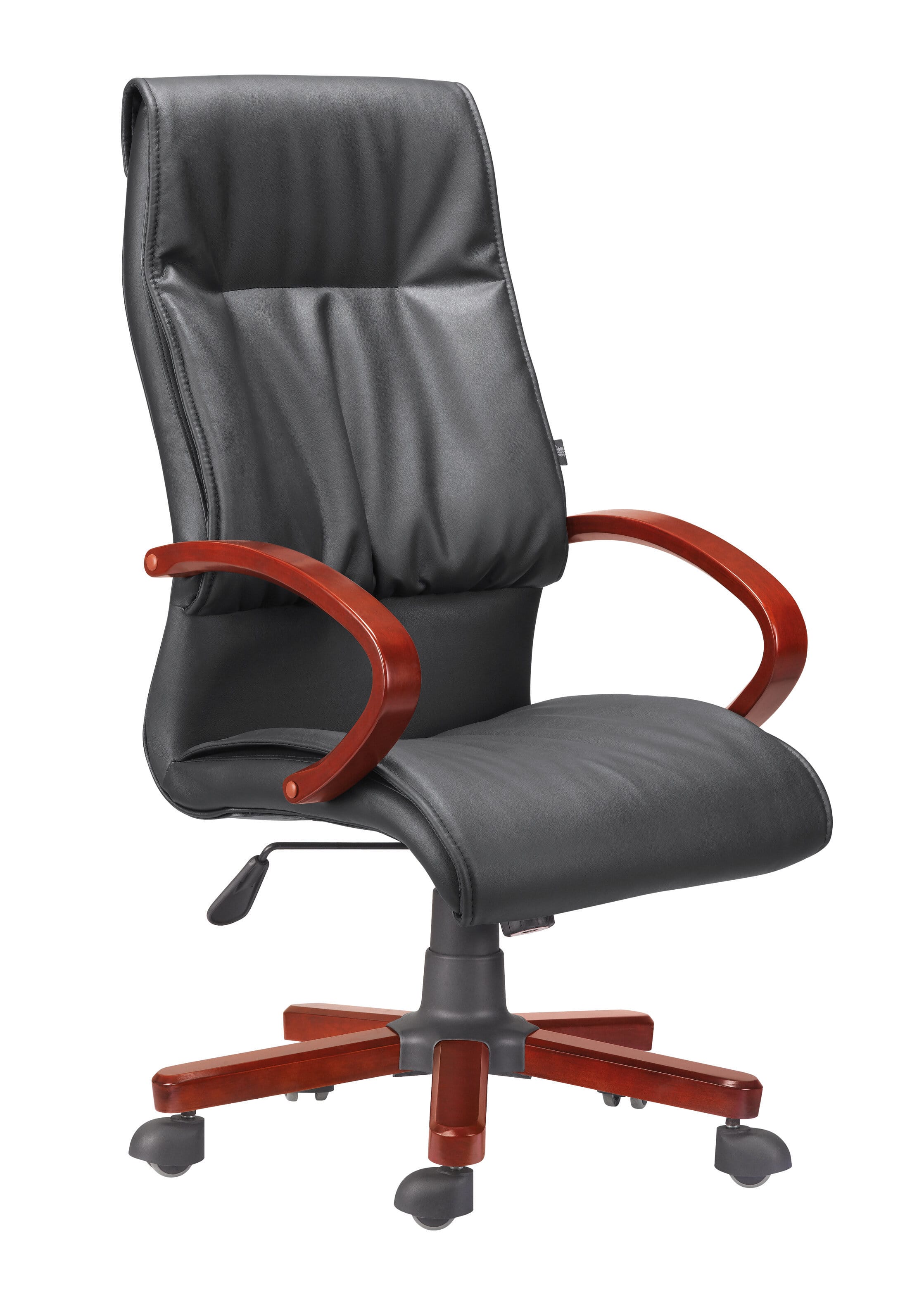 MaqelepoFurn - Mahogany Armrests & Star Base Executive's Office Chair