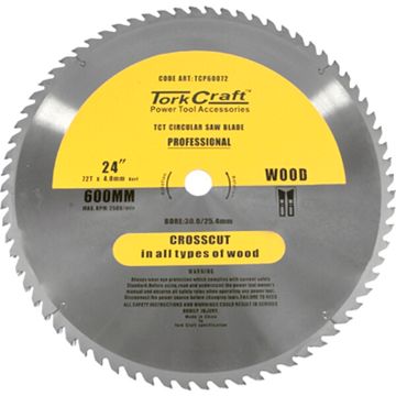 Tct Saw Blade Rip & Cross 600X72T 40/30/25.4/20/16