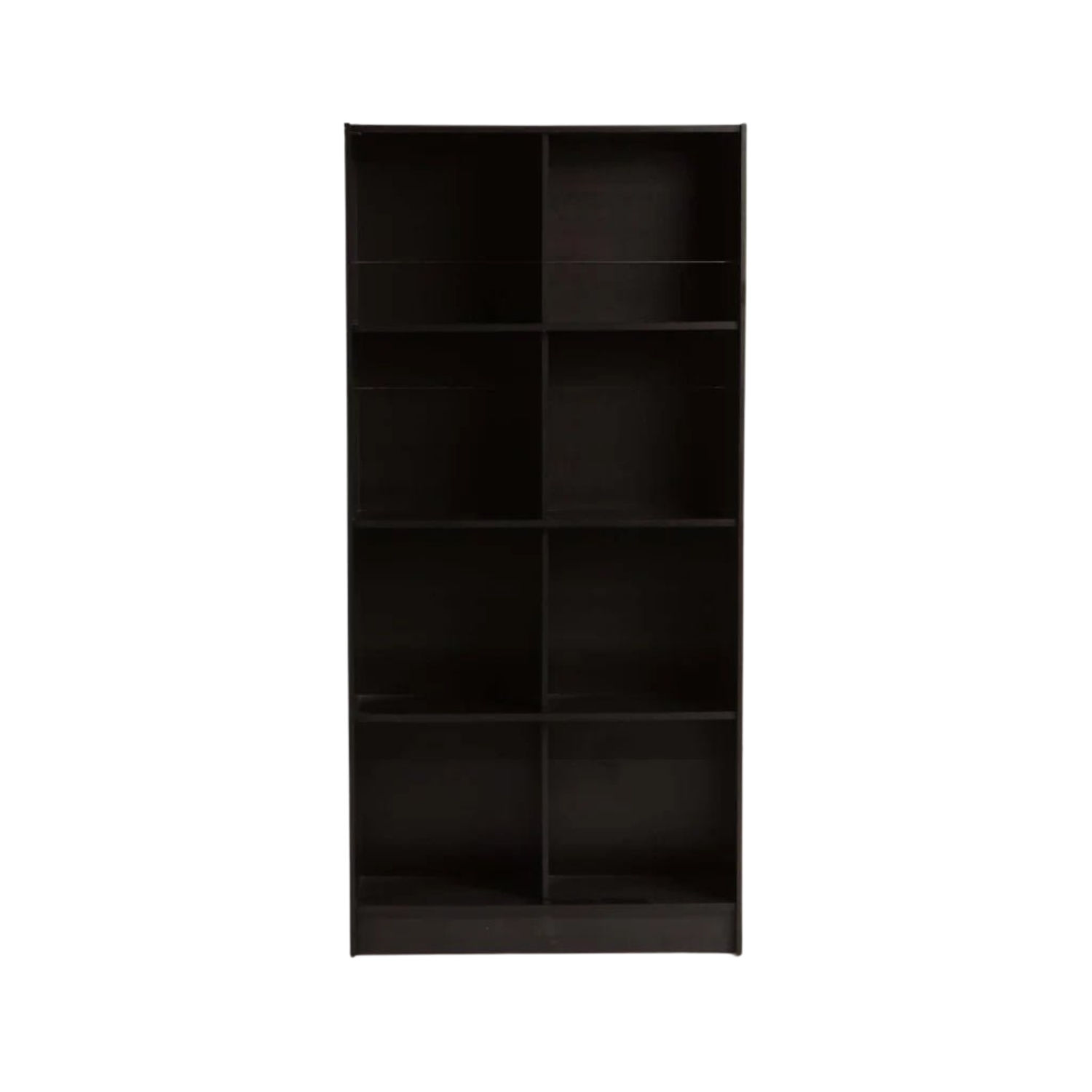 4-Shelf Bookcase with 8 Compartments for Storage - Wenge