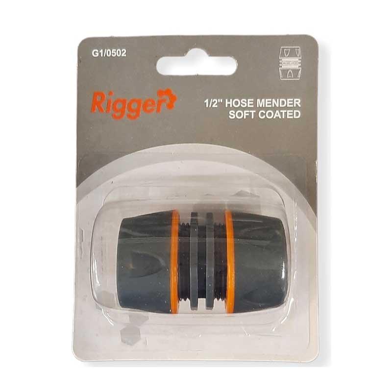 RIGGER Garden Hose Mender/Repairer 12mm - 1/2" ABS Softgrip H20013