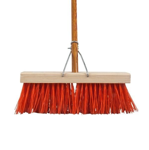 Broom Poly Bass Bristle Hard Hd 15In 375mm - 3 Pack