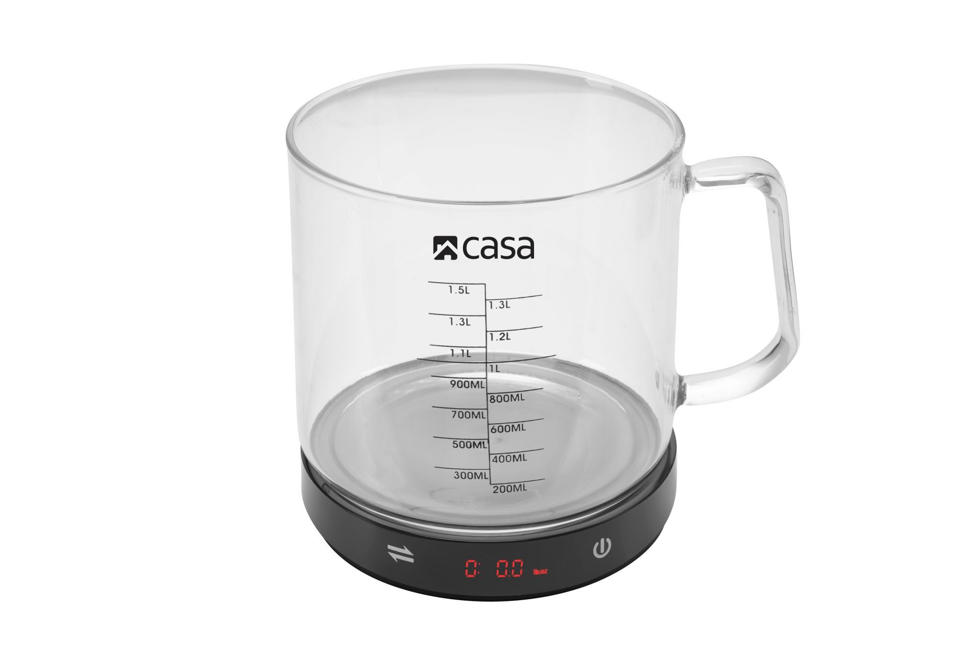 Casa Electronic Kitchen Scale W/ Glass Measuring Jug