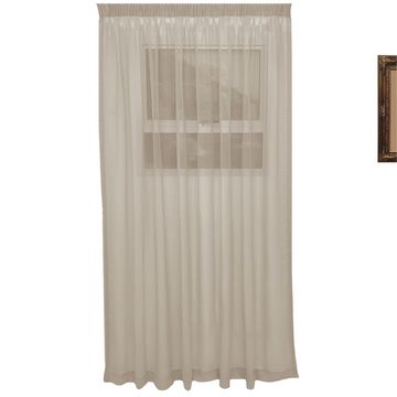Matoc Designs Curtain - Mystic Voile - Stone - Taped - 265cm W x 250cm H