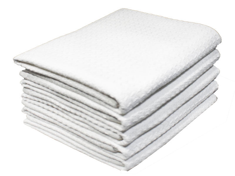 Multipurpose, Easy Fit, Absorbent Kitchen Towel - Design 2010 - 040x070cms - (05 Pc Pack) - Plain - Winter White