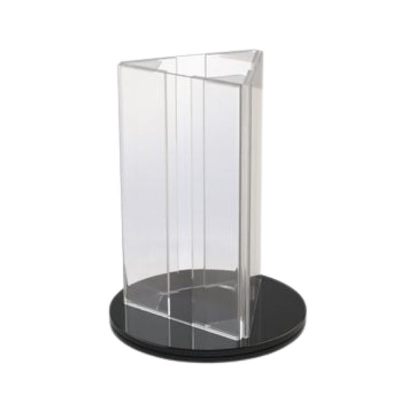 3-Sided Acrylic Rotating Table Display