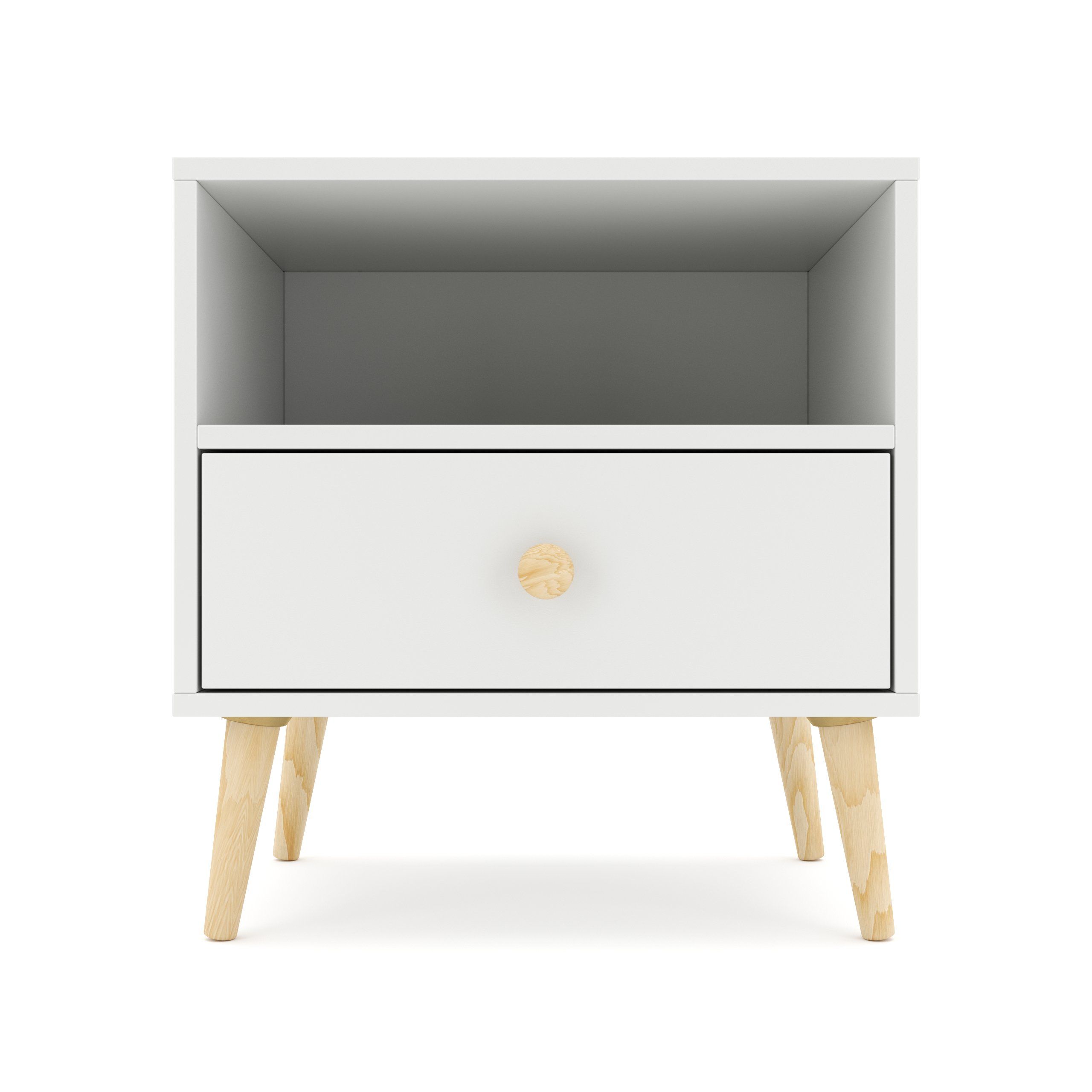 BAM! Impression One Drawer Bedside Table - Folkstone Grey