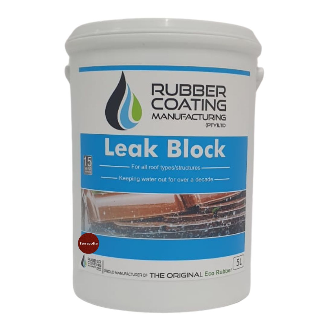RCM Leak Block Waterproofing Coating Terracotta 5 Litre