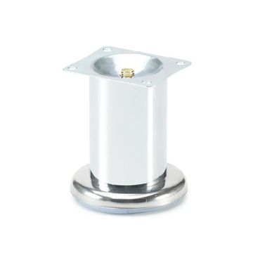 Round Leg on Base, Eco, H80mm, Chrome Plated (4 Pack) BY WOODLY