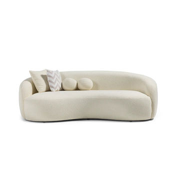 Shailo Curved Sofa White