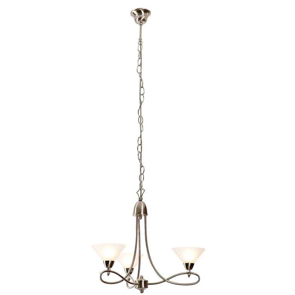 Martini Twist 3 Lights Chandelier 460mm - Satin Chrome