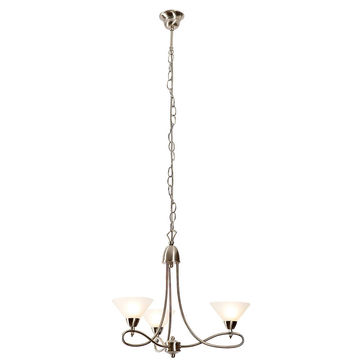 Martini Twist 3 Lights Chandelier 460mm - Satin Chrome