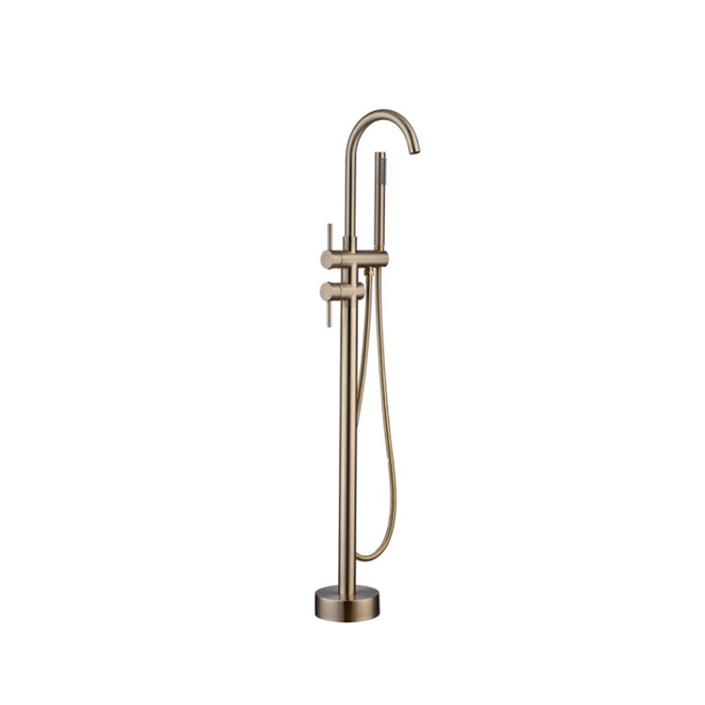 GBB011- Brushed gold floor mounted bath mixer