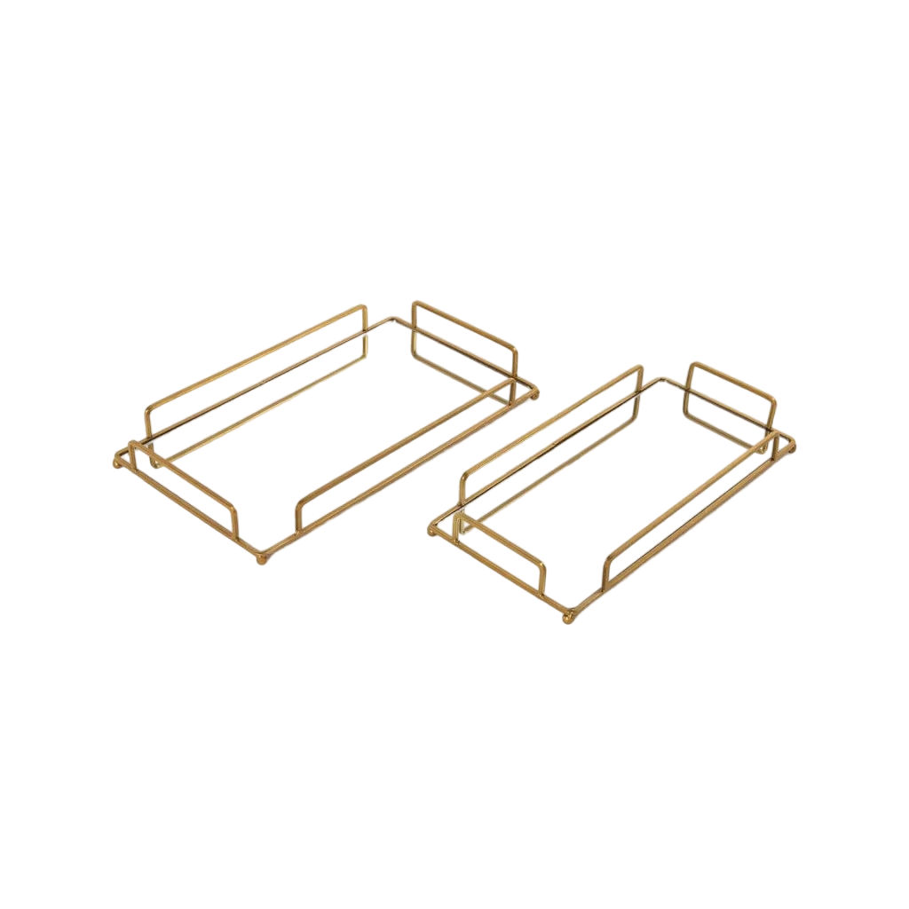 Vividitto - Calliope Rectangle Set of 2 Mirror Trays