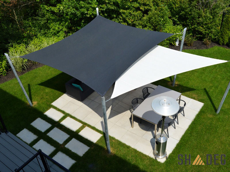 Shade Sail Charcoal Shadeg Ultrablock 400cm x 400cm Square