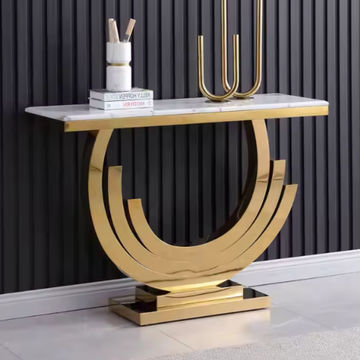 Auriela Console Table-White Marble-140 cm