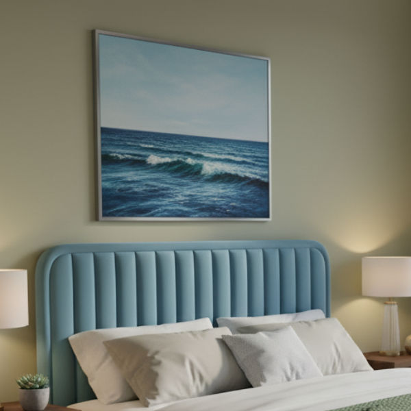Bodina Channel Velvet Tufted Headboard Double Splendour-Luxor