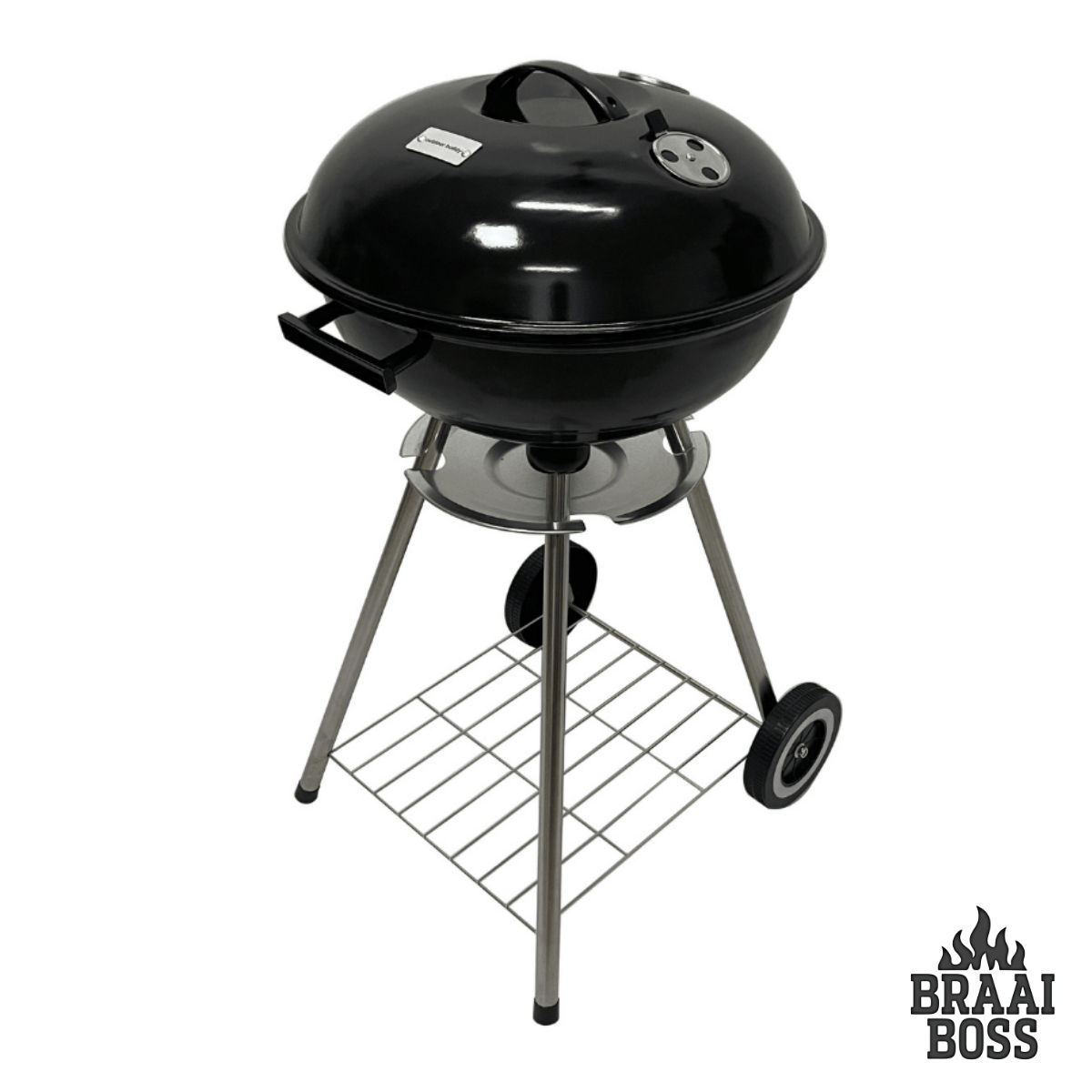BraaiBoss – 46cm Premium Charcoal Kettle Braai with Thermometer