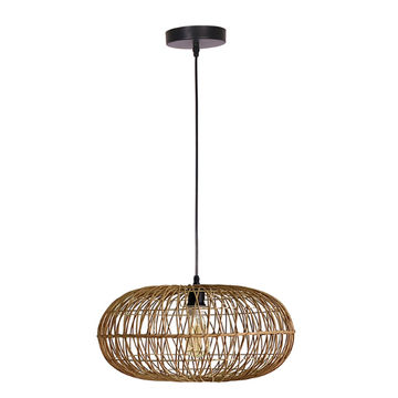 HANGING LIGHT-OVAL RATTAN PENDANT