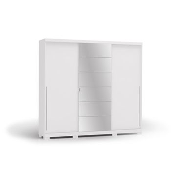 Leonardo 3 Door Sliding Wardrobe -White
