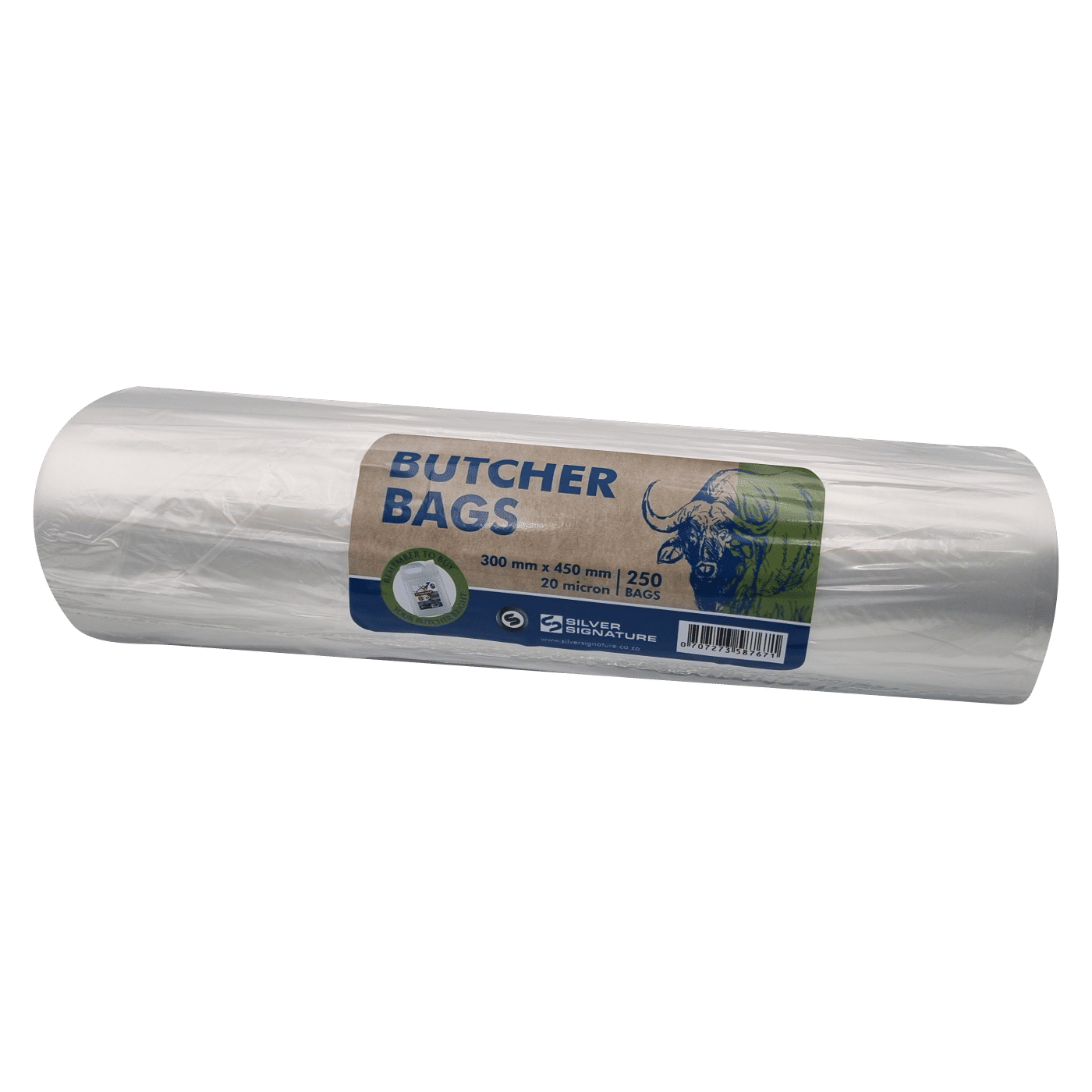 Butcher Bags 300mm x 450mm x 20mic x 250 per roll