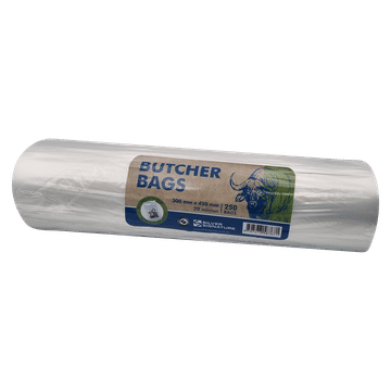 Butcher Bags 300mm x 450mm x 20mic x 250 per roll