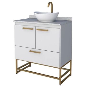 Suez Bathroom Vanity Granite With Bali Basin- White