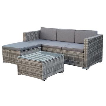 Shayd - 3PC Mario Outdoor Rattan Patio Set