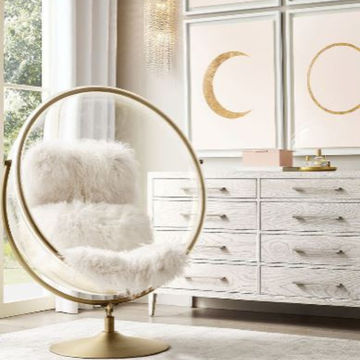 Orbit Chair- Transparent-Gold