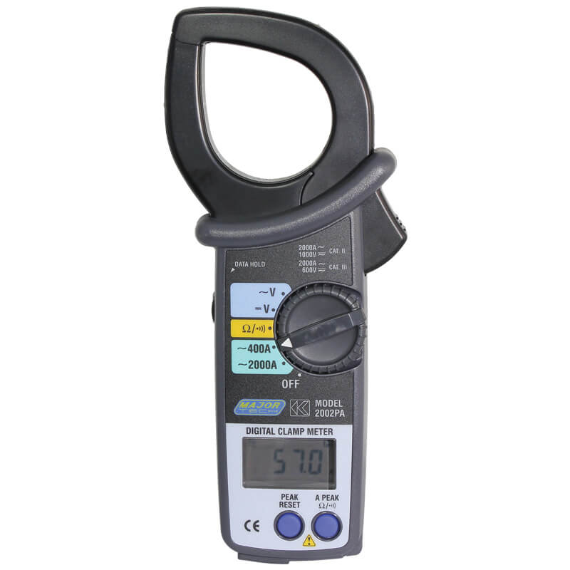 2000A Professional AC Clamp Meter (K2002PA) - Major Tech