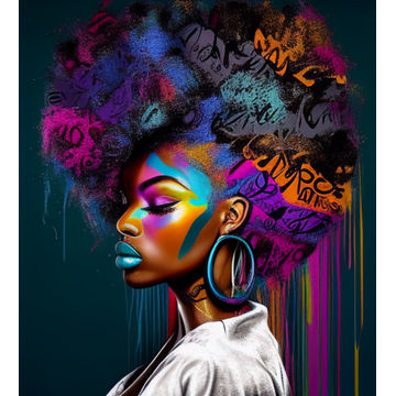 Canvas Wall Art - Canvas Wall Art –Beautiful African Woman - B1056 - [120 x 80 cm]