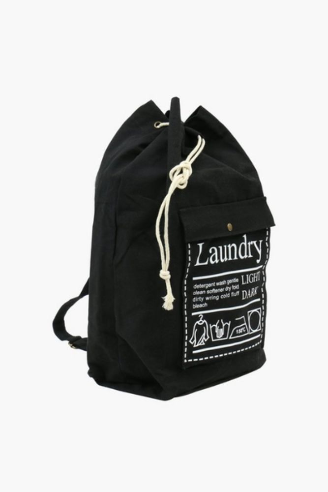 DRAW STRING LAUNDRY BAG Script Print Laundry Storage
