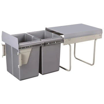 Double Pull Out Bin – 2 x 20L Front Connector Kitchen Waste Organizer