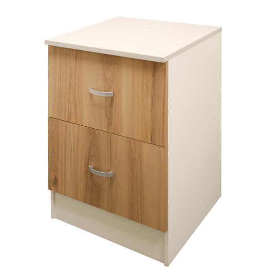 Kitchen Base Cupboard Kit 2 Drawer Sprint Wood L60Cmxh87Cmxd60Cm