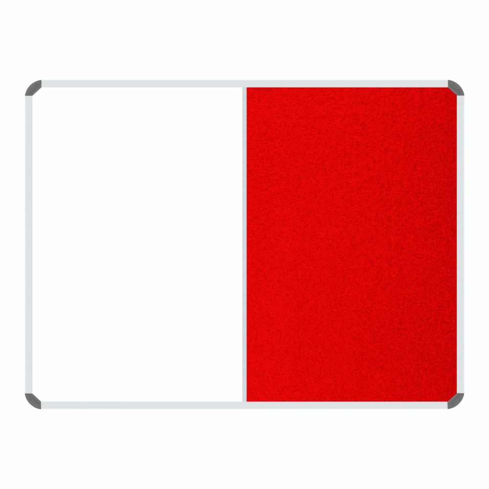 Non-Magnetic Combination Whiteboard (1200*900mm - Red Felt)