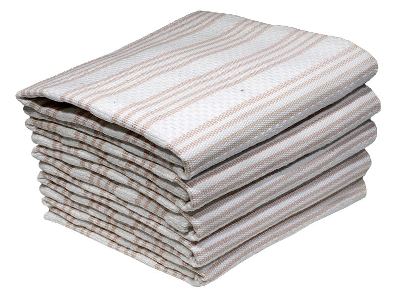 Multipurpose, Easy Fit, Absorbent Kitchen Towel - Design 2584 - 046x070cms - (05 Pc Pack) - Stripes - English Rose