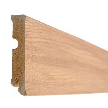 Skirting Cubic Hessian Oak MDF Matt Finnish 80mm x 16mm x 2400mm