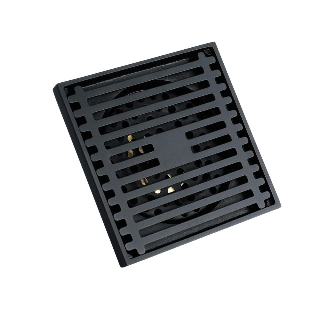 SHOWER DRAIN - BLACK - 100MM