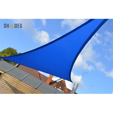 Shade sail blue Shadeg Ultrablock 325GSM 583cm x 500cm × 300cm triangle