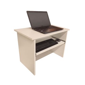 Glasgow Posture Laptop / Screen Stand with Pull out for Keyboards - White