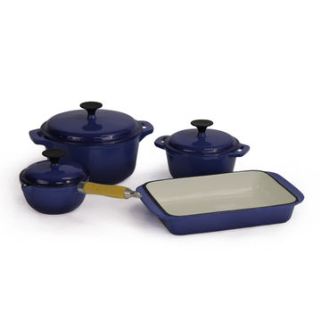 Fine Living - Lifestyle Cast Iron Set 7pc - Bue