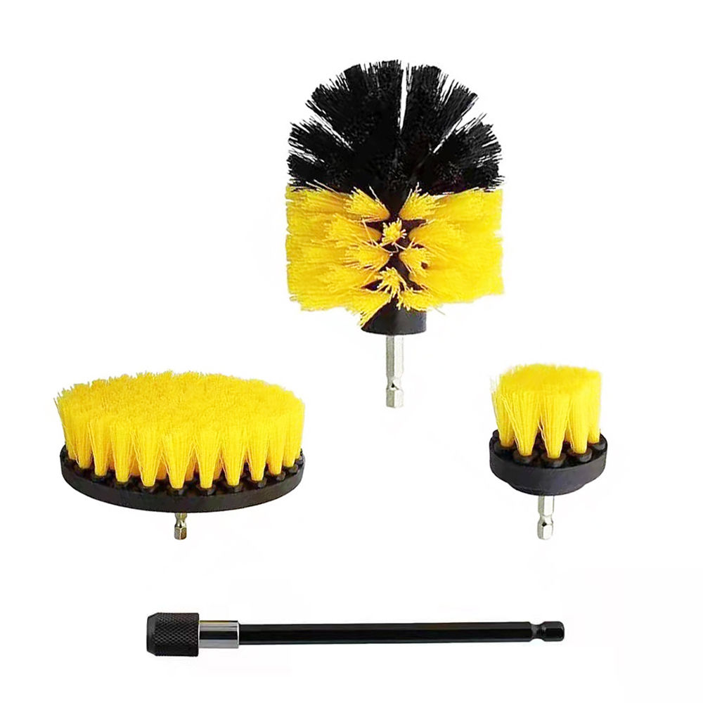 Drill Powered Scrubbing and Cleaning Brushes - 4 Pack