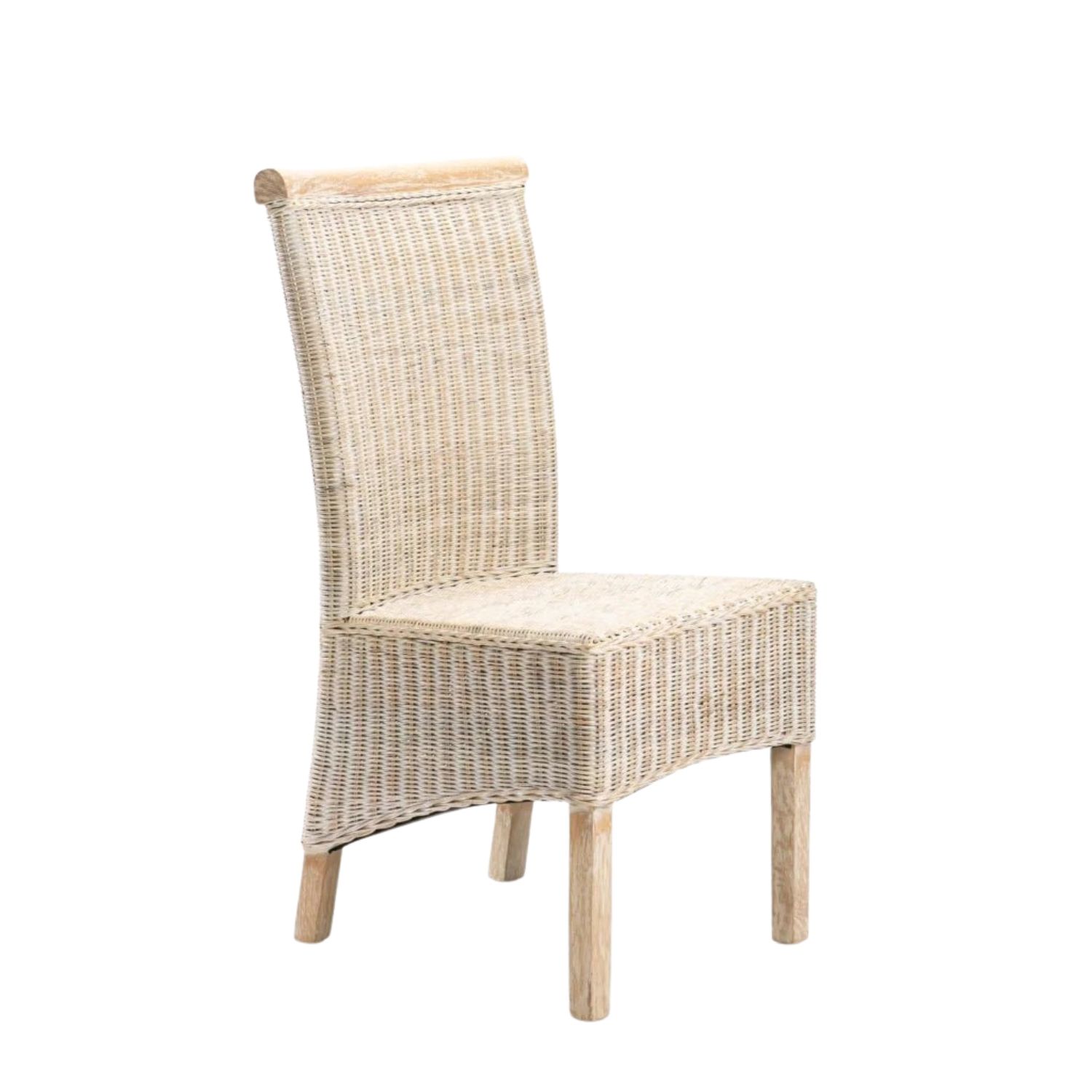 Whitewash Rattan Dining Chair