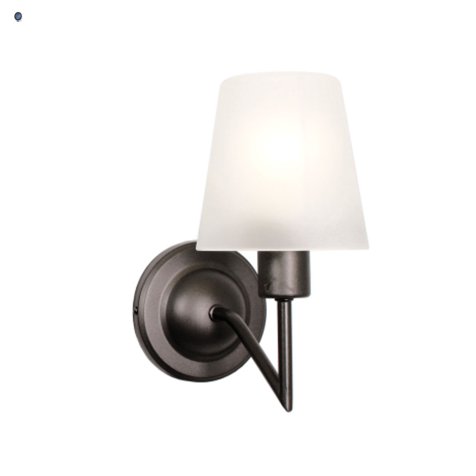 Metal Wall Bracket with Frosted Glass