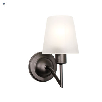 Metal Wall Bracket with Frosted Glass