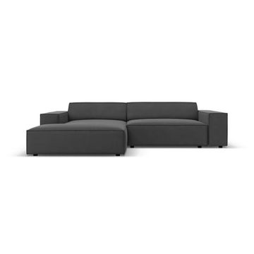 Comfy Home Furnitures - Alicia Velvet 3 Seater Corner Sofa Couch- Grey