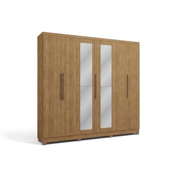 Francisco 6 Door Wardrobe -Brown