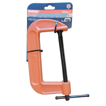 Heavy Duty 5" Clamp – 125mm C-Clamp for Woodworking, Metalwork & DIY Applications